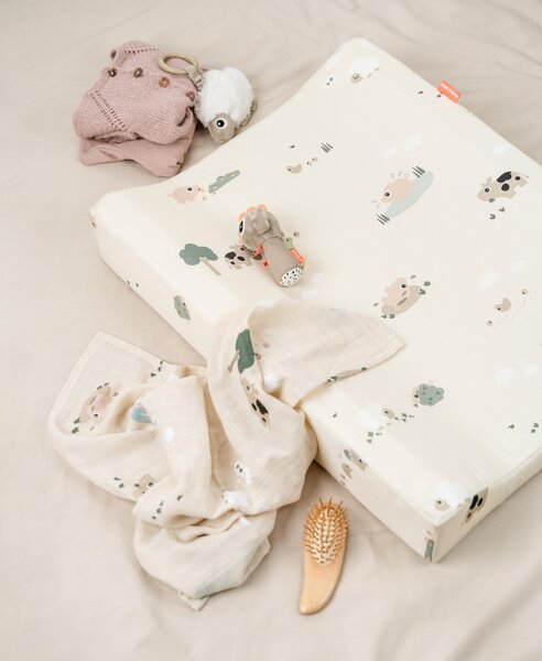 Done by Deer пеленка 2-pack Tiny farm Sand - Done by Deer