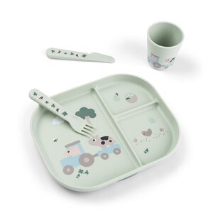 Done by Deer sööginõude komplekt Foodie Tiny farm Green - Done by Deer