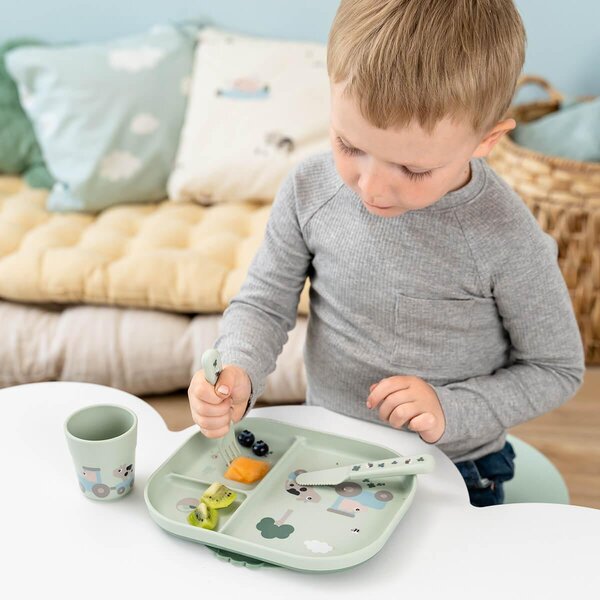Done by Deer sööginõude komplekt Foodie Tiny farm Green - Done by Deer