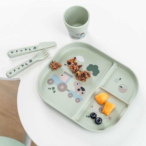 Done by Deer sööginõude komplekt Foodie Tiny farm Green - Done by Deer