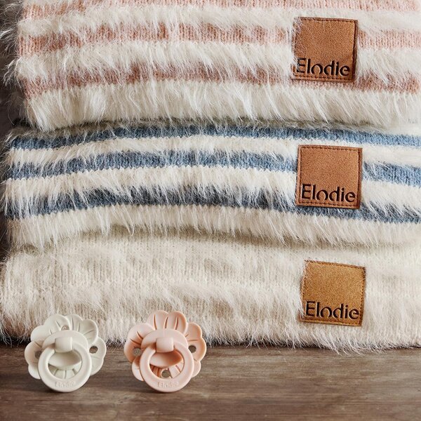 Elodie Details natural rubber pacifier 0-6M, Binky Bloom Powder Pink  - Elodie Details