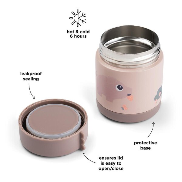 Done by Deer Insulated food jar Tiny farm 300 ml Powder - Done by Deer