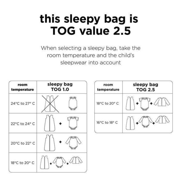 Done by Deer sleeping bag 70cm, Playground TOG 2.5  - Done by Deer