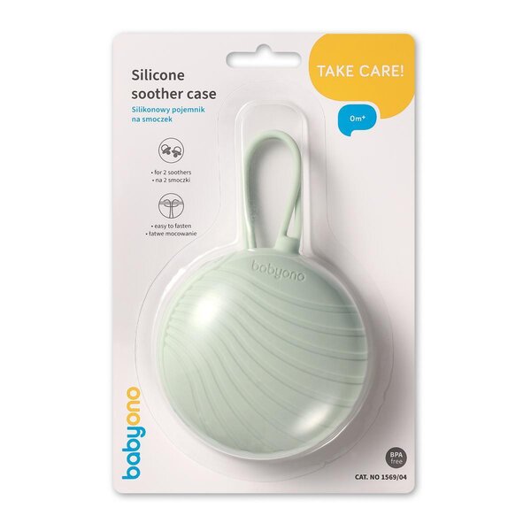 BabyOno silicone soother case Green - BabyOno