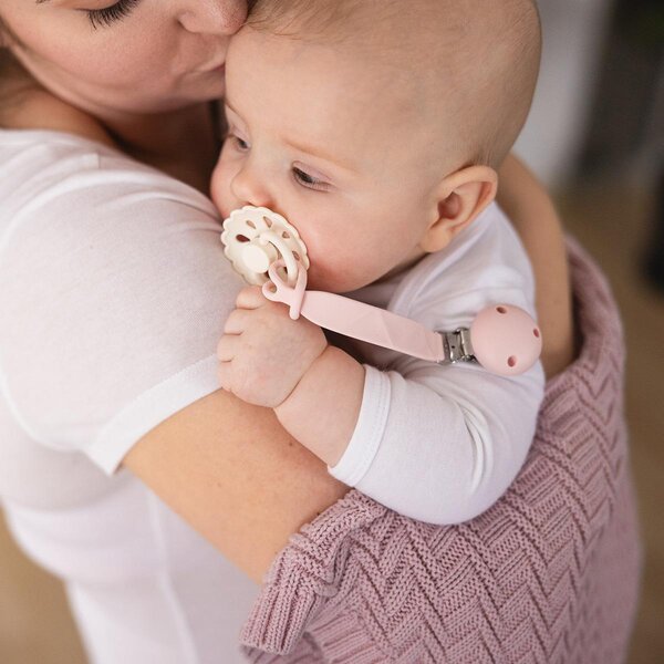 BabyOno soother clip silicone Pink - BabyOno