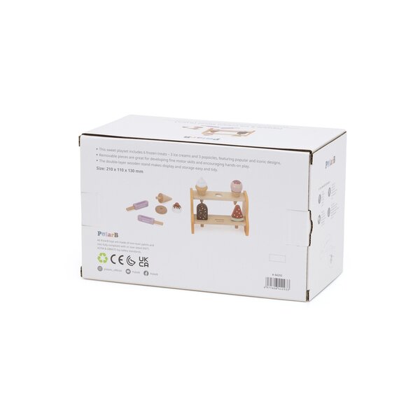 PolarB деревянная игрушка Popsicle & Ice Cream Stand (6 pcs) - PolarB