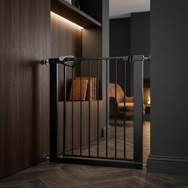 Tinynord safety gate GIA 75-82x4x77 cm Black - Tinynord