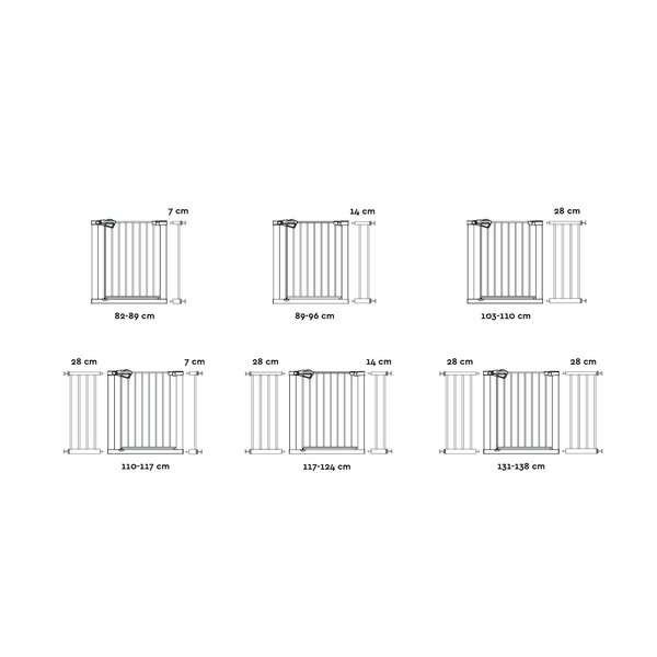 Tinynord gate extension GIA 28 cm
 White - Tinynord