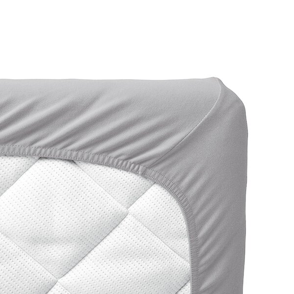 Tinynord bamboo fitted sheet 60x120cm, Grey - Tinynord