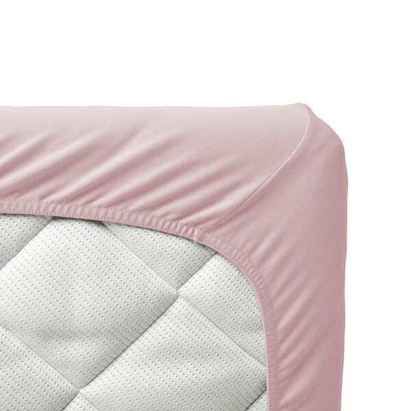 Tinynord cotton fitted sheet 60x120cm, Pink - Tinynord