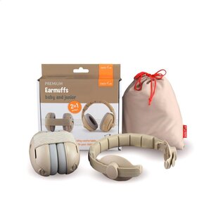 Zazu 2in1 kõrvaklapid beebidele ja väikelastele Beige - Zazu