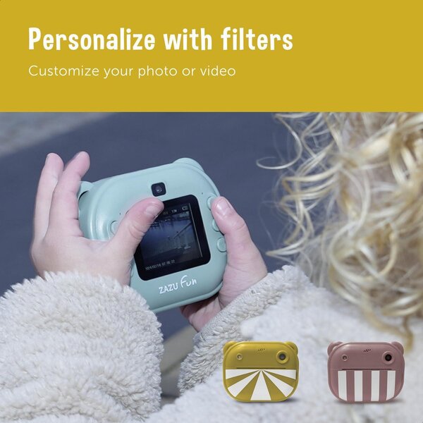 Zazu Fun Digital Camera for Kids with Printer Green - Zazu