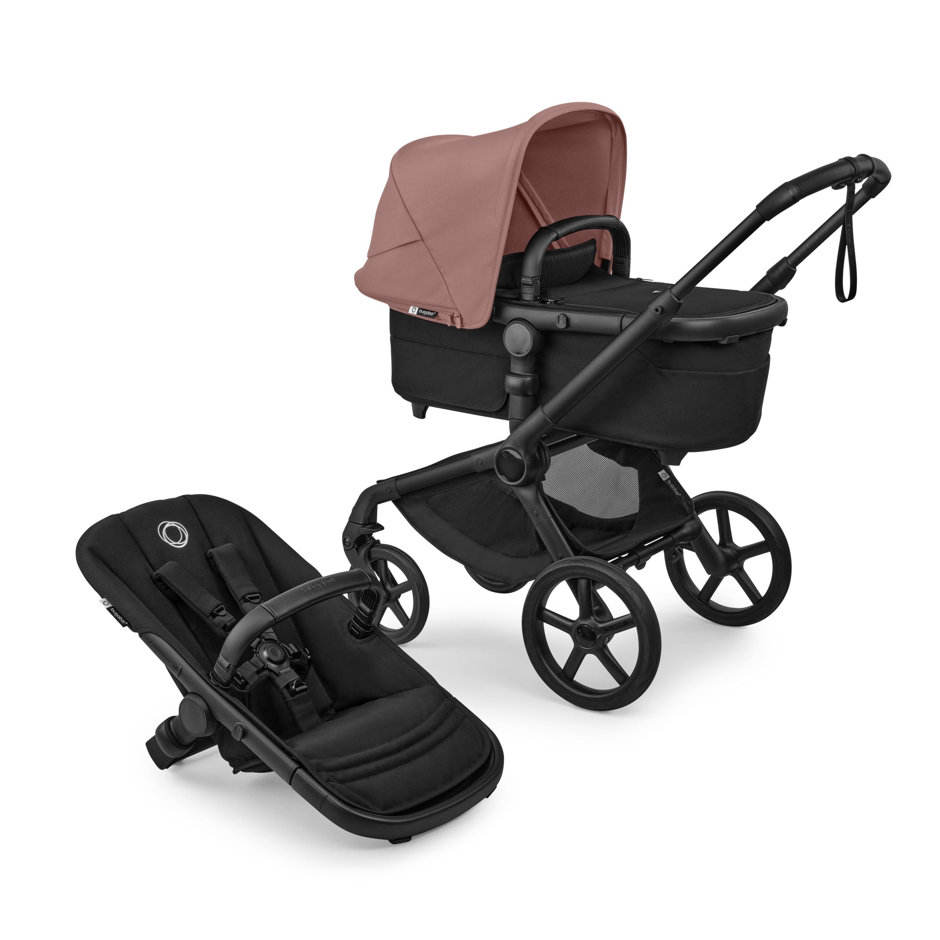 Bugaboo Fox 5 Renew 2in1 vankrikomplekt Black/Heritage Black,Dusty Pink - Bugaboo