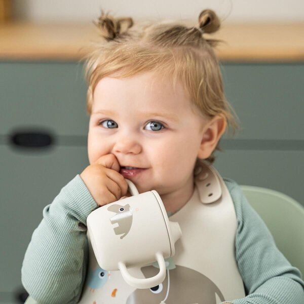 Done by Deer Silicone spout cup 2-handle Celebration Sand - Done by Deer