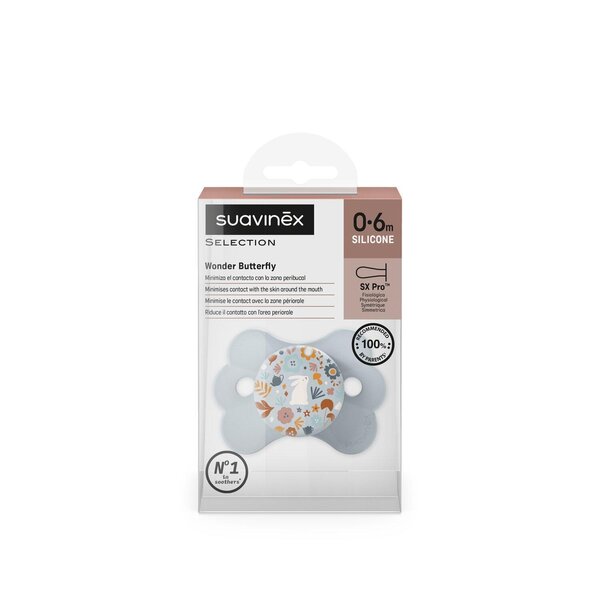 Suavinex soother natural 0-6M Wonderland Blue - Suavinex