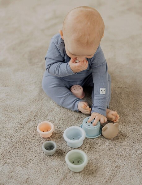 Teddykompaniet silicone stacking toy 27cm, Teddy bear - Teddykompaniet