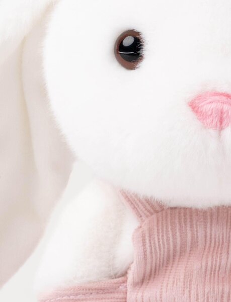 Teddykompaniet minkštas žaislas 22cm, Bunny with Dungarees White - Teddykompaniet
