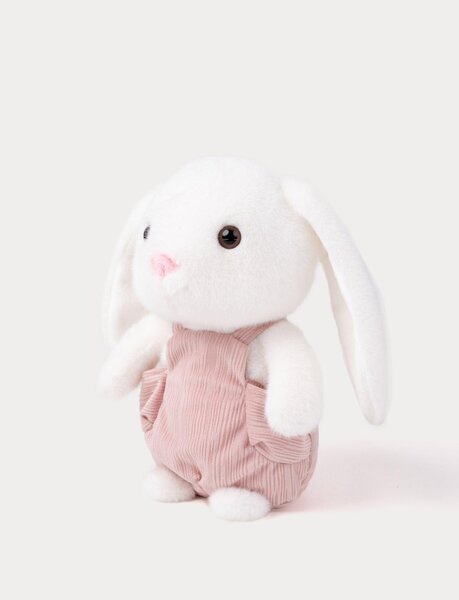 Teddykompaniet minkštas žaislas 22cm, Bunny with Dungarees White - Teddykompaniet