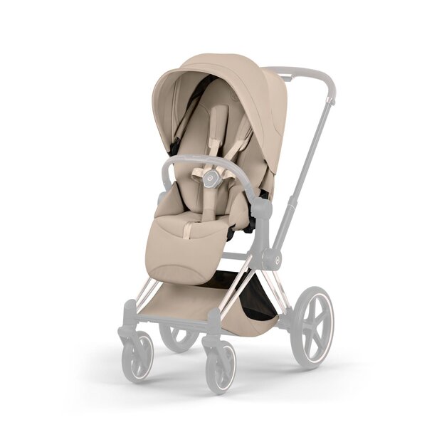 Cybex Priam Style vankrikomplekt Cozy Beige, Chrome Brown raam - Cybex