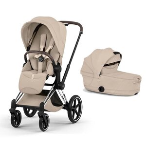 Cybex Priam Style vankrikomplekt Cozy Beige, Chrome Brown raam - Cybex