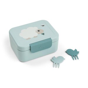 Done by Deer Lunch box with snack picks Tiny farm Blue - Done by Deer