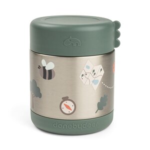 Done by Deer Insulated food jar Tiny trails 300ml Green - Done by Deer