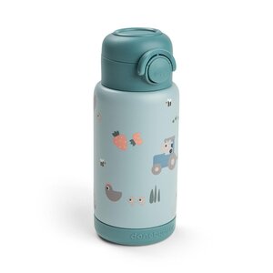 Done by Deer Insulated straw bottle Tiny farm 340ml Blue - Done by Deer