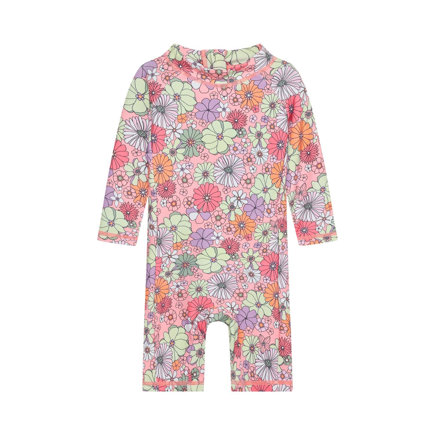 Color Kids Swimsuit L/S, AOP - UPF 60 - Color Kids