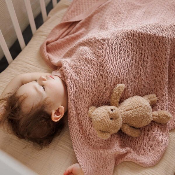 BabyOno kootud bambustekk 75x100cm, Pink - BabyOno