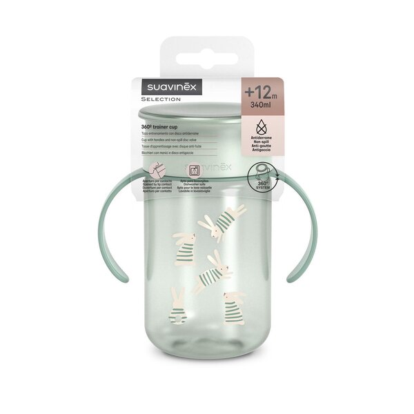 Suavinex training cup 360 +12m 340ml Bunny Green - Suavinex