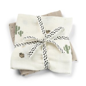 Done by Deer burp cloth 2-pack Lalee Sand - Done by Deer