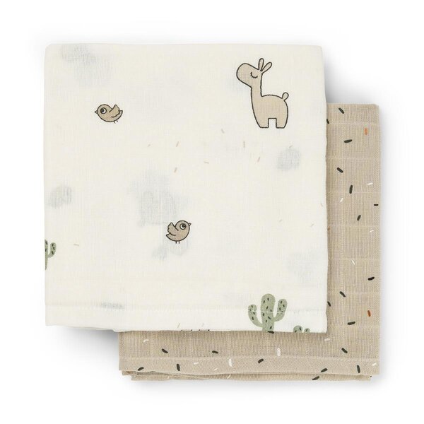 Done by Deer burp cloth 2-pack Lalee Sand - Done by Deer