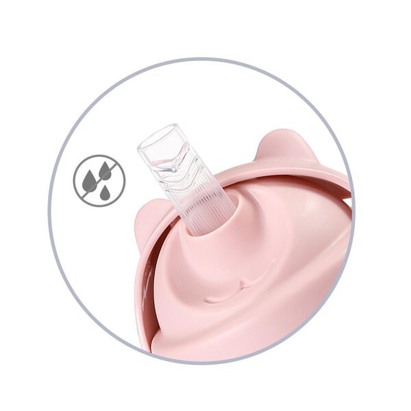 BabyOno Sippy cup with weighted straw 270ml, Pink - BabyOno