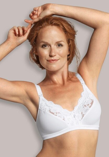 Carriwell Microfibre Lace Nursing Bra, II white - Carriwell