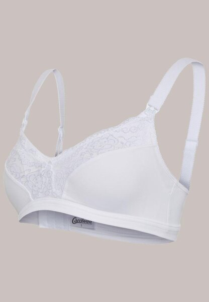 Carriwell Microfibre Lace Nursing Bra, I white - Carriwell