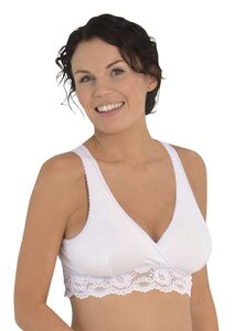 Carriwell Lace Nursing Bra, S white - Carriwell