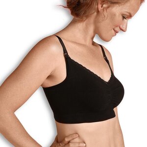 Carriwell bezvīļu barošanas krūšturis Organic, black - Carriwell