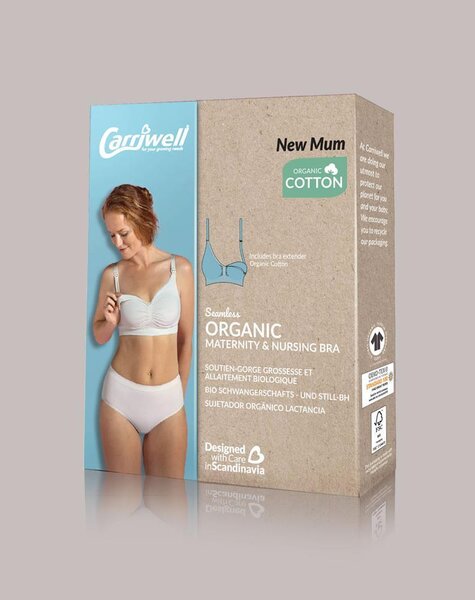 Carriwell Seamless Organic Nursing Bra, S black - Carriwell