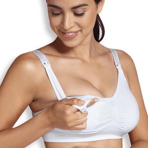 Carriwell Seamless Padded Nursing Bra S white - Mamalicious