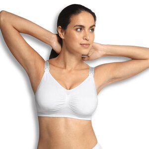 Carriwell Seamless Padded Nursing Bra S white - Mamalicious