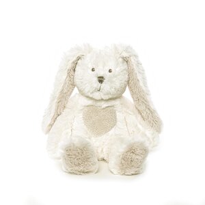 Teddykompaniet 1554-Teddy Cream Bunny, mini 24cm white - Fehn