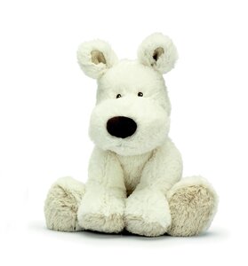 Teddykompaniet 2089-Teddy Cream Dog, Small White - Childhome