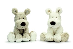Teddykompaniet 2089-Teddy Cream Dog, Small White - Childhome